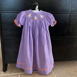 Ghost smocked Halloween dress.